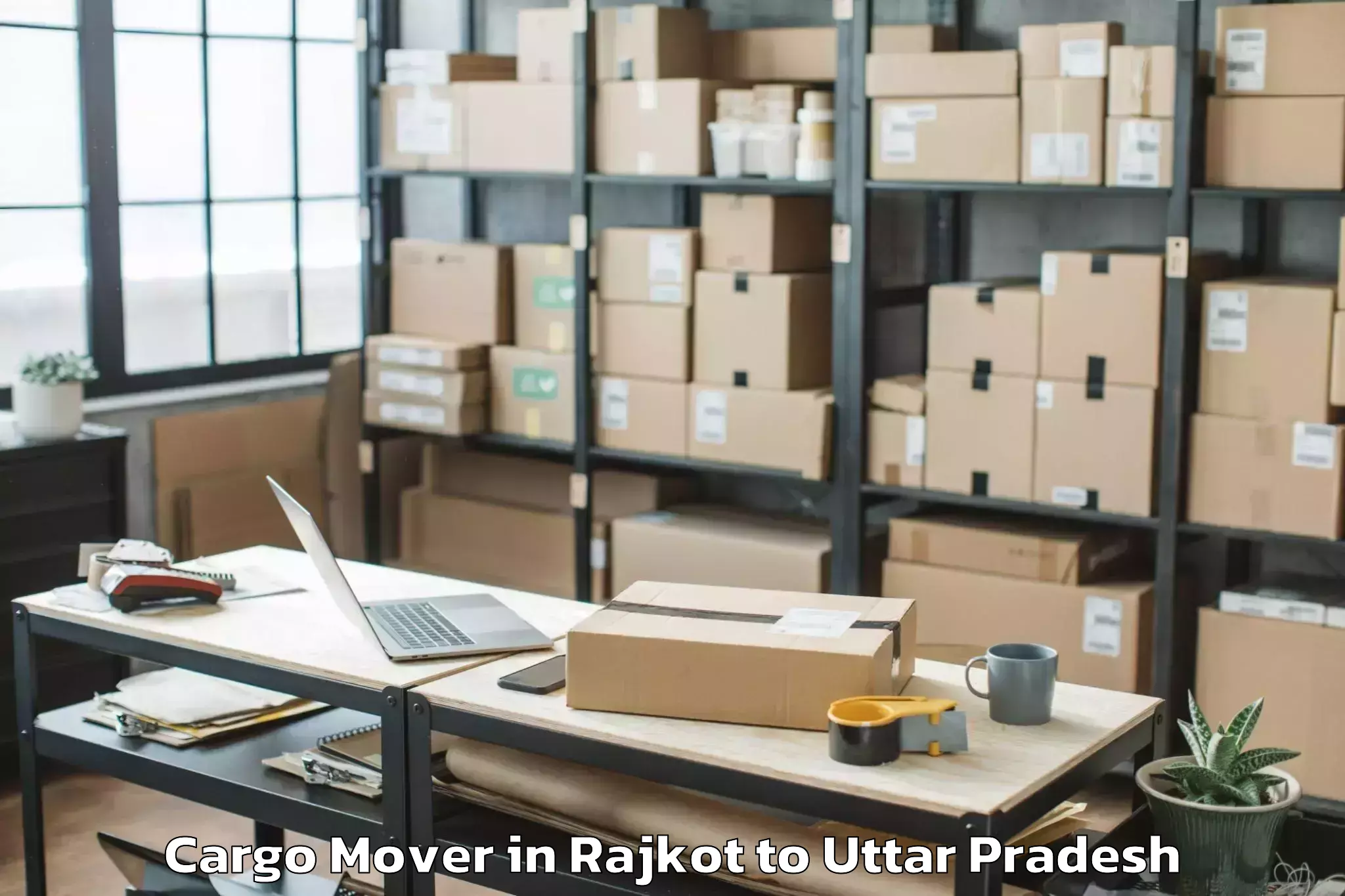 Top Rajkot to Babatpur Cargo Mover Available